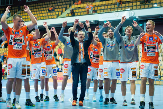 Kristianstads spelare jublar