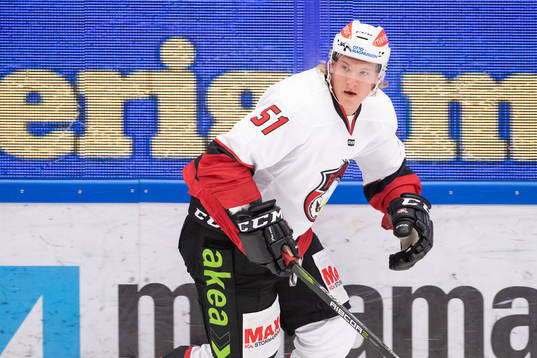 Malmö Redhawks Emil Sylvegård   i ishockeymatchen i SHL