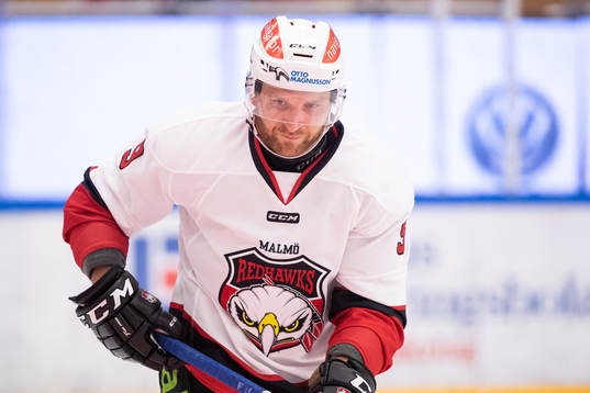 Malmö Redhawks Frederik Storm  i ishockeymatchen i SHL