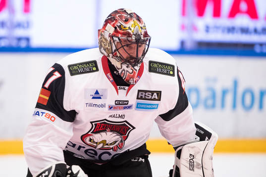 Malmö Redhawks målvakt Cristopher Nilstorp  i
