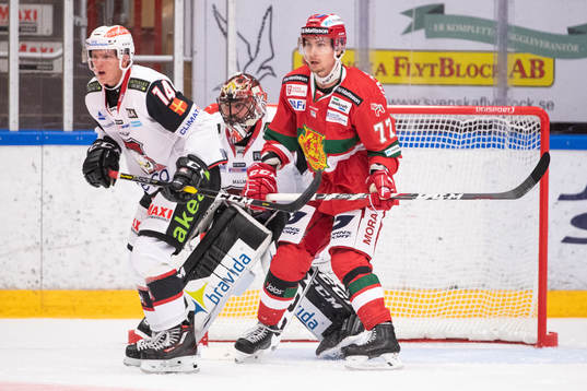 Malmö Redhawks Carl-Johan Lerby och Moras Michael Keränen