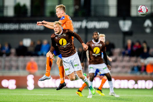 Jonathan Lindseth of Mjøndalen and Ståle Steen Sæthre of