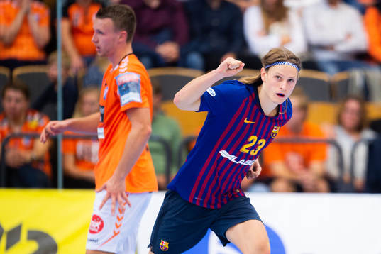Barcelonas Jure Dolenec jublar medan Kristianstads