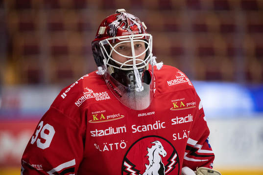 Vita Hästens målvakt Viktor Kokman