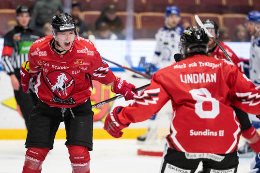 Vita Hästens Gustav Ahnelöv  jublar