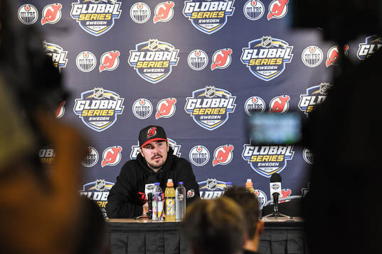 Marcus Johansson of the New Jersey Devils