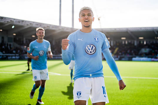 Malmö FFs Romain Gall jublar