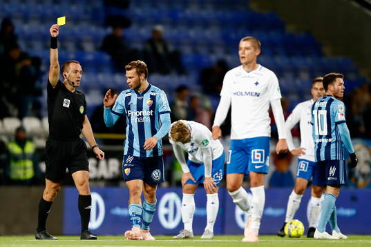 Djurgårdens Jesper Karlström  får varning av domare