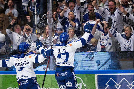 Leksands Jesper Ollas jublar