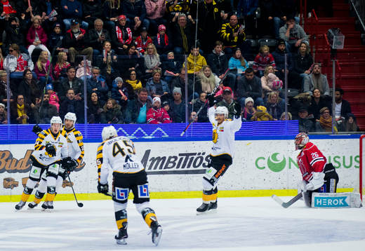 Skellefteås Jonathan Pudas gör 0-2 och jublar