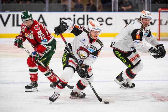 Frölundas Patrik Carlsson och Malmö Redhawks Christoffer