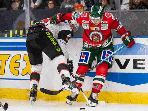 Malmö Redhawks Stefan Warg och Frölundas Rhett Rakhshani