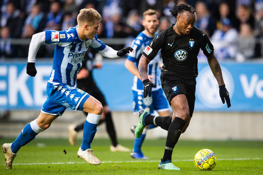 IFK Göteborgs Carl Starfelt och Malmö FFs Carlos