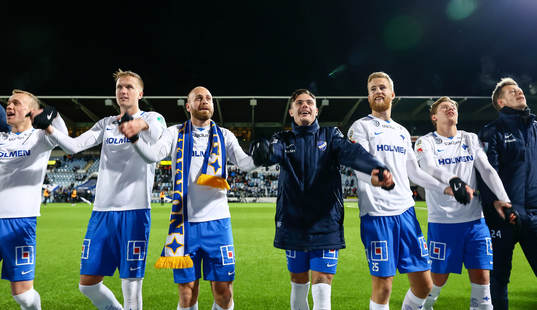 Norrköpings spelare med Kasper Larsen, Daniel Sjölund,