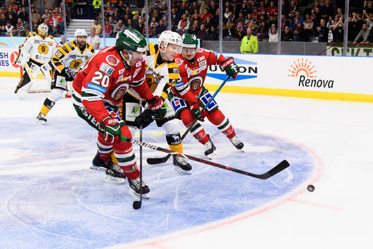 Frölundas Joel Lundqvist och Skellefteås Mathis Olimb