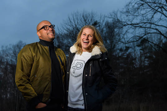 Matias Ghansah och Erica Johansson
