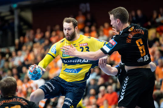 Rhein-Neckar Löwens Steffen Fäth och Kristianstads Philip