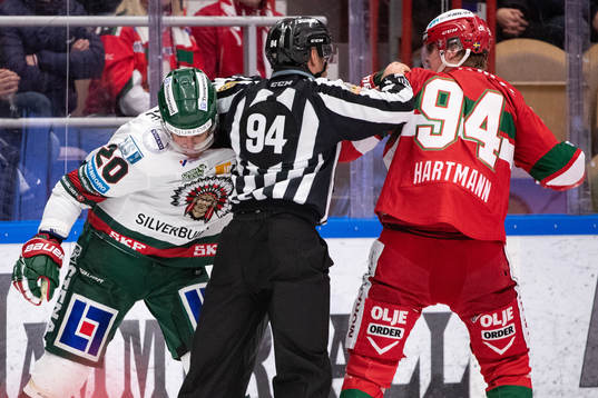 Frölundas Joel Lundqvist och Moras Sebastian Hartmann