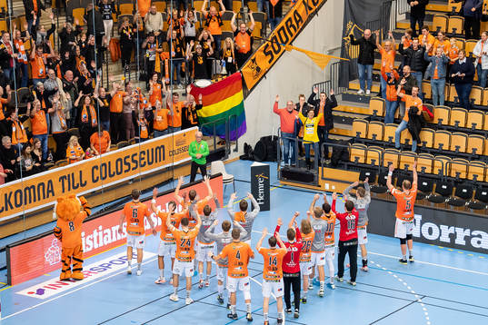 Kristianstads spelare jublar