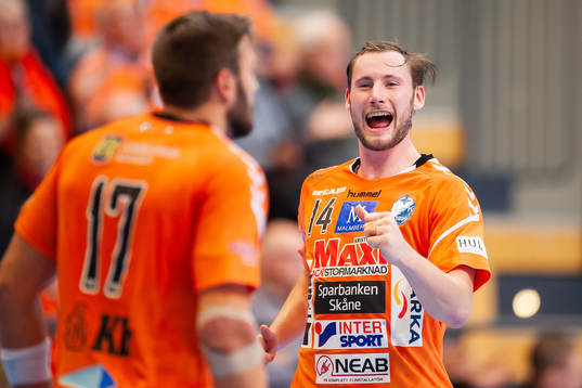 Kristianstads Viktor Hallén jublar
