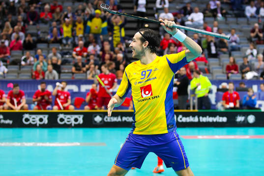 Robin Nilsberth of Sweden celebrates