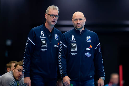 Kristianstads tränare Ola Lindgren och assisterande