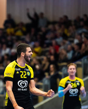 Sävehofs Gzim Salihi jublar