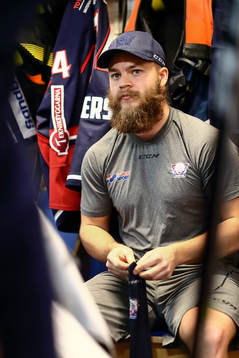 Linköpings Jimmy Andersson före ishockeymatchen i SHL