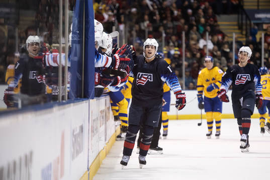 Ryan Poehling of USA celebrates