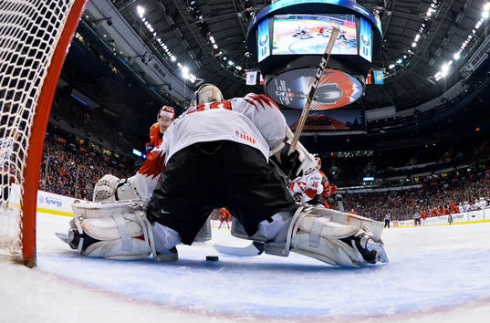 Russia's Kirill Slepets #29 scores