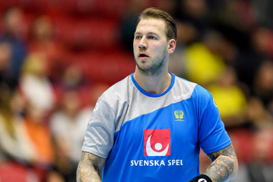 Sveriges Andreas Nilsson före träningslandskampen i