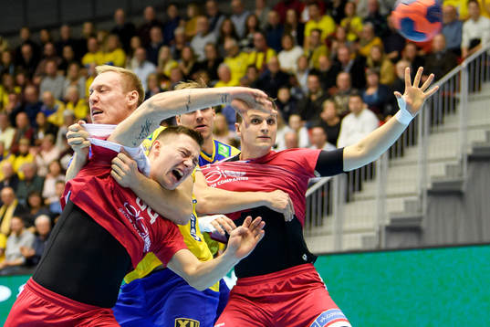 Rysslands Dmitrii Zhitnikov och Sveriges Fredric Pettersson