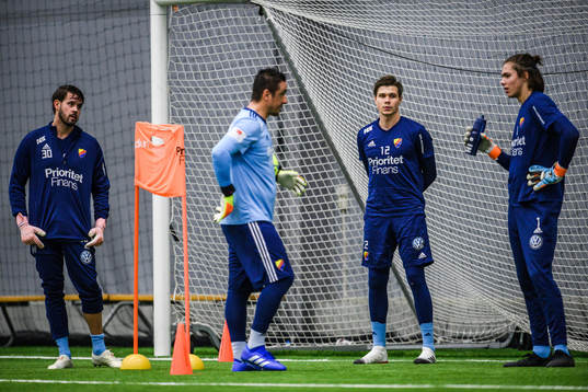 Målvakt Tommi Vaiho, Per Kristian Bråtveit och Jacob