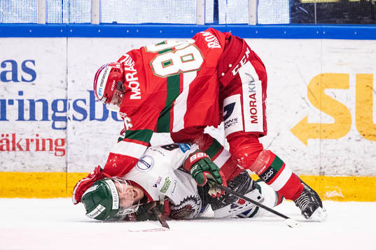 Frölundas Viktor Ekbom och Moras Mathias Bromé