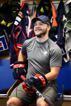 Linköpings Jimmy Andersson före ishockeymatchen i SHL