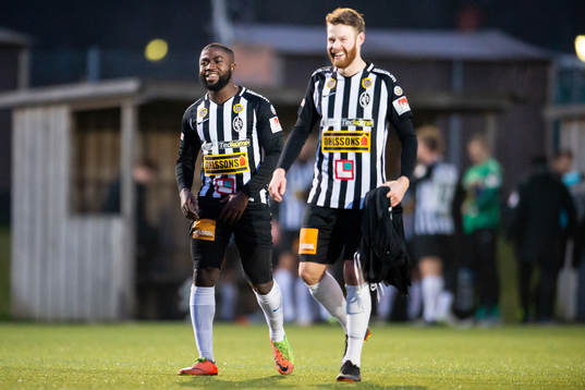 Landskronas Jesper Lernesjö och Kofi Yeboah Addae