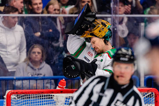 Rögles målvakt Justin Pogge deppar