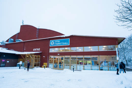 Generell vy över Sätra Friidrottshall