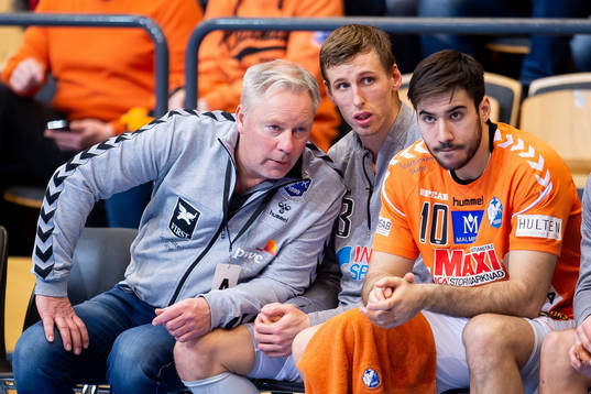 Kristianstads tränare Ulf Larsson och Olafur Gudmundsson