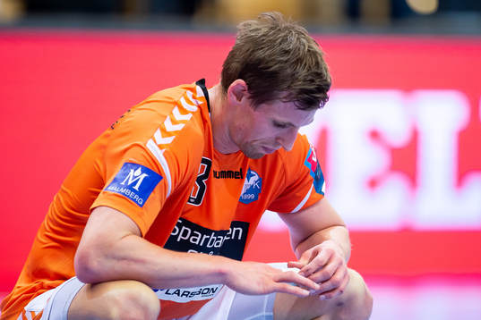 Kristianstads Olafur Gudmundsson deppar