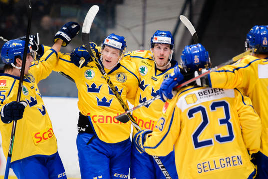 Philip Holm, Emil Sylvegård and Emil Larsson of Sweden