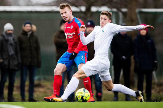 Helsingborgs Andreas Landgren och Östers Anton Andreasson
