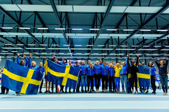 Team Sweden celebrate