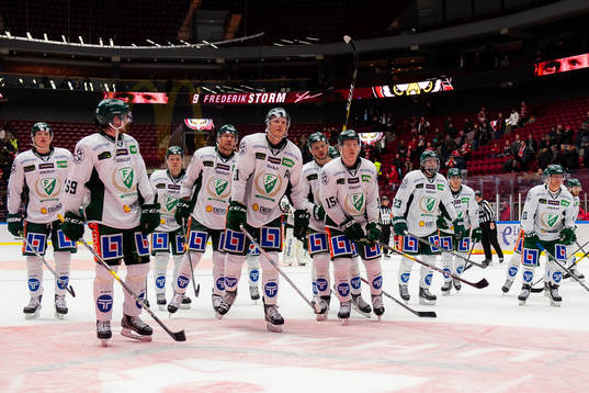 Färjestads spelare jublar
