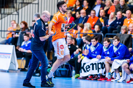 Kristianstads Marc Canellas har ont