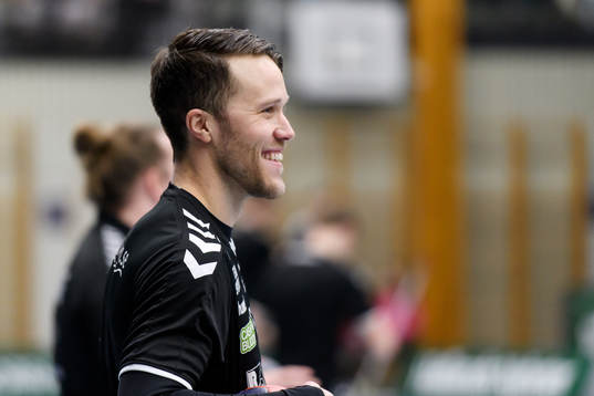 Varbergs Tobias Bengtsson före handbollsmatchen i