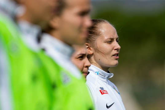 Goalkeeper Aurora Mikalsen of Norway