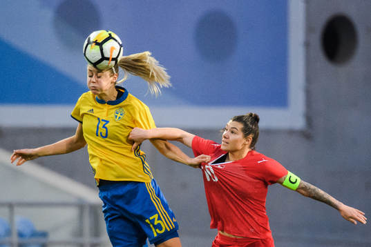 Amanda Ilestedt of Sweden and Ramona Bachmann of Switzerland
