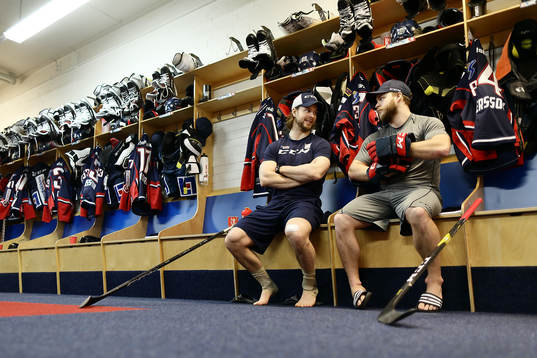 Linköpings Andrew Gordon och Jimmy Andersson före