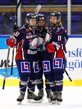 Linköpings Pernilla Winberg, Nicoline Jensen och Lene